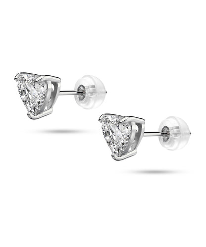 プラチナ ラボグロウンダイヤモンド2ct ハートピアス｜96-7818