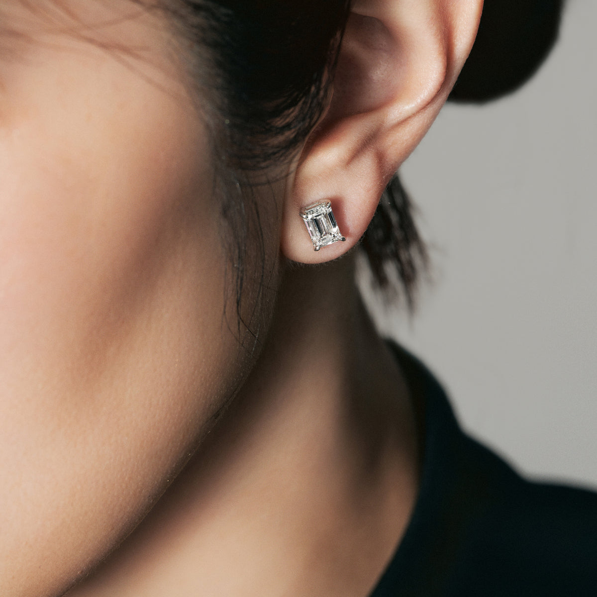 プラチナ ラボグロウンダイヤモンド2ct ピアス｜96-7819