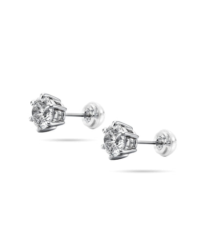 プラチナ ラボグロウンダイヤモンド2ct ピアス｜96-7820