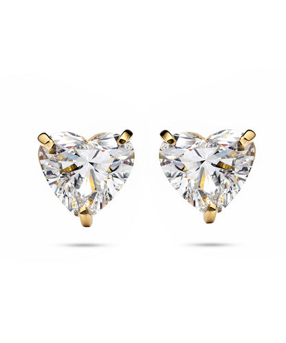 K18 ラボグロウンダイヤモンド2ct ハートピアス｜96-7821