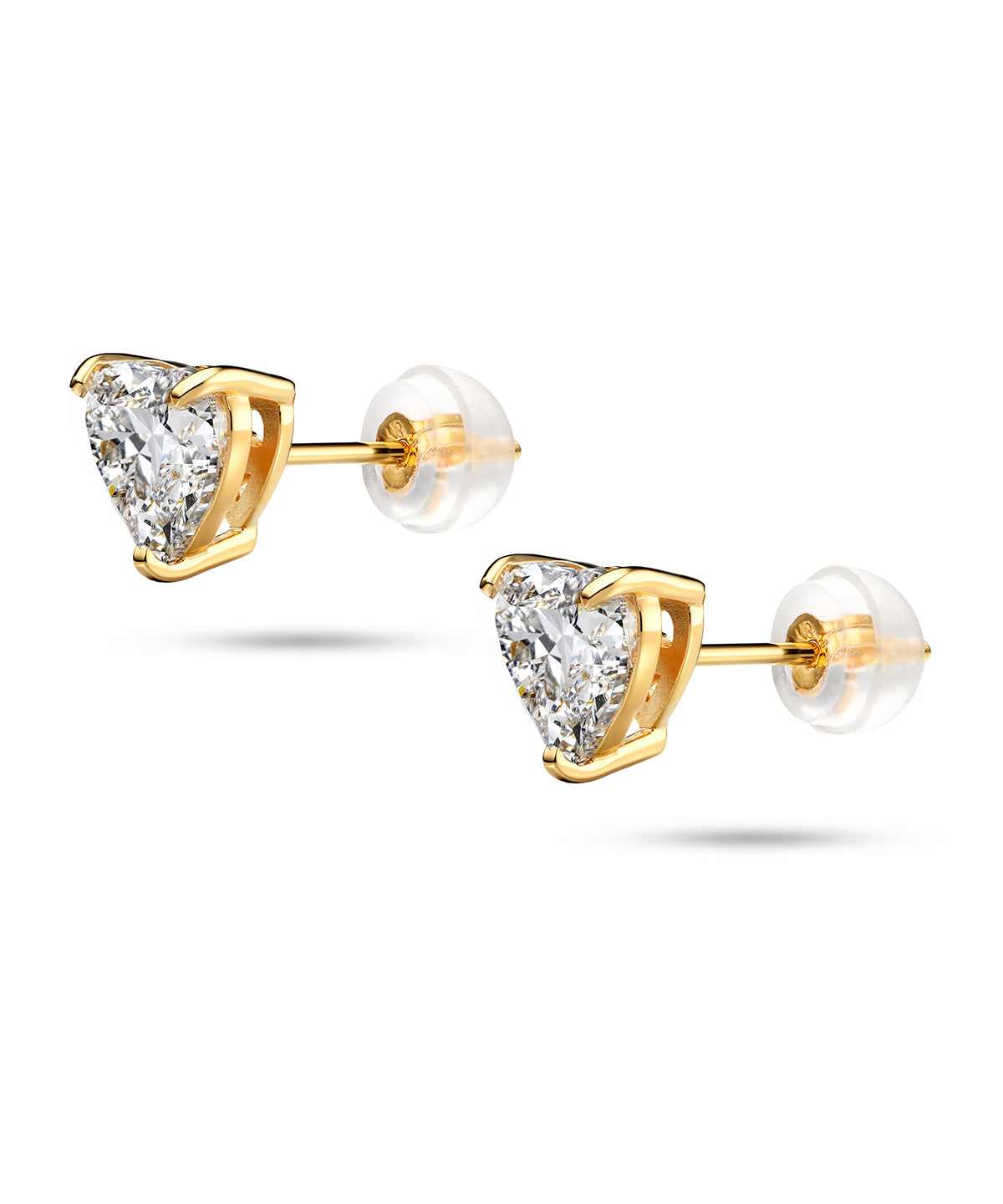 K18 ラボグロウンダイヤモンド2ct ハートピアス｜96-7821