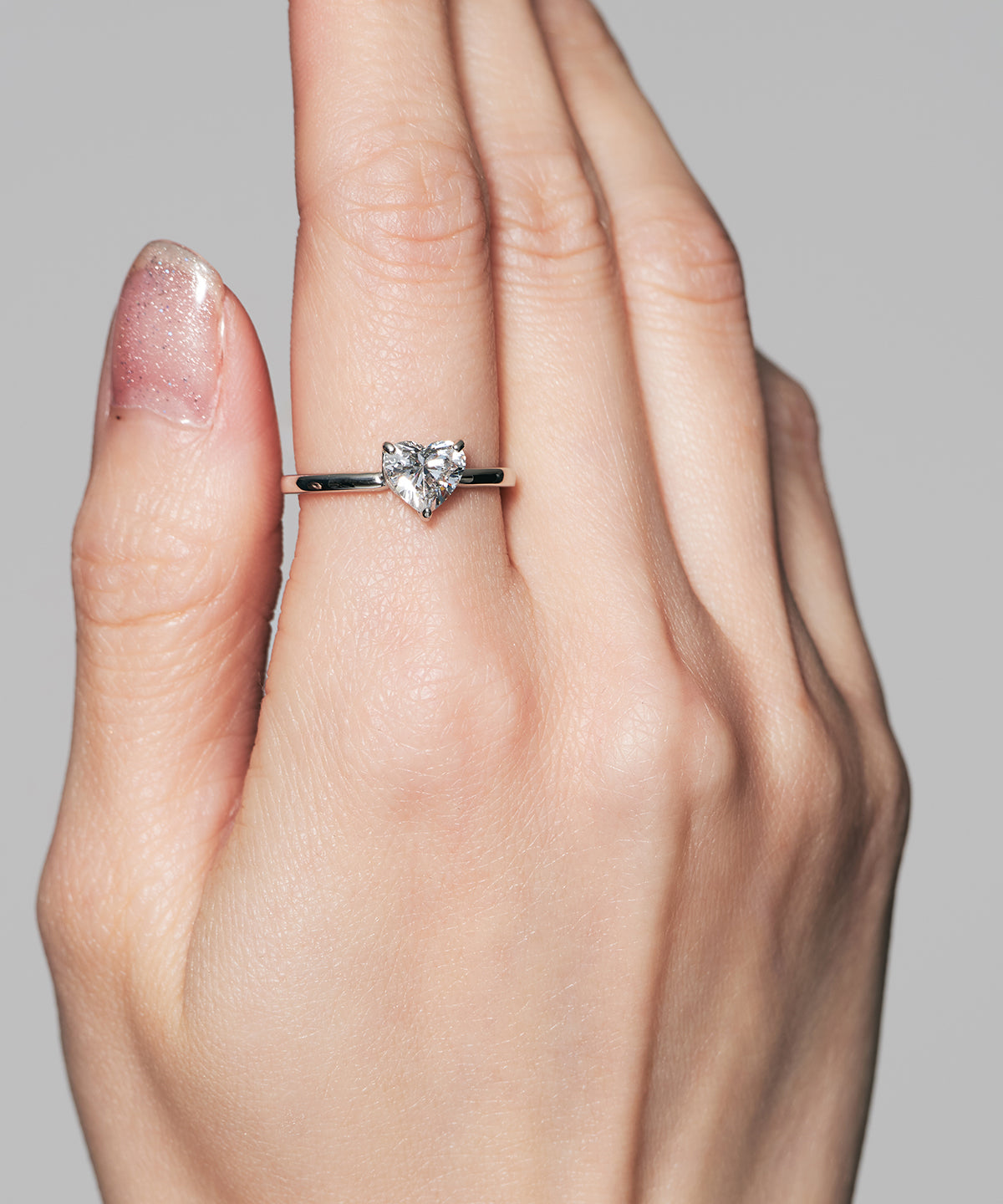 プラチナ ラボグロウンダイヤモンド1ct ハートリング｜96-7827
