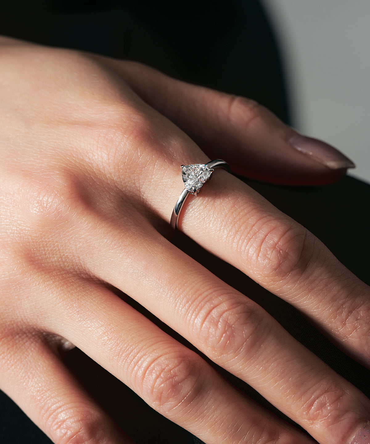 プラチナ ラボグロウンダイヤモンド1ct ハートリング｜96-7827