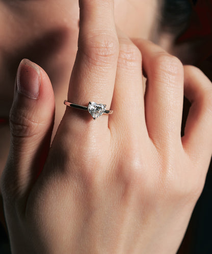 プラチナ ラボグロウンダイヤモンド1ct ハートリング｜96-7827