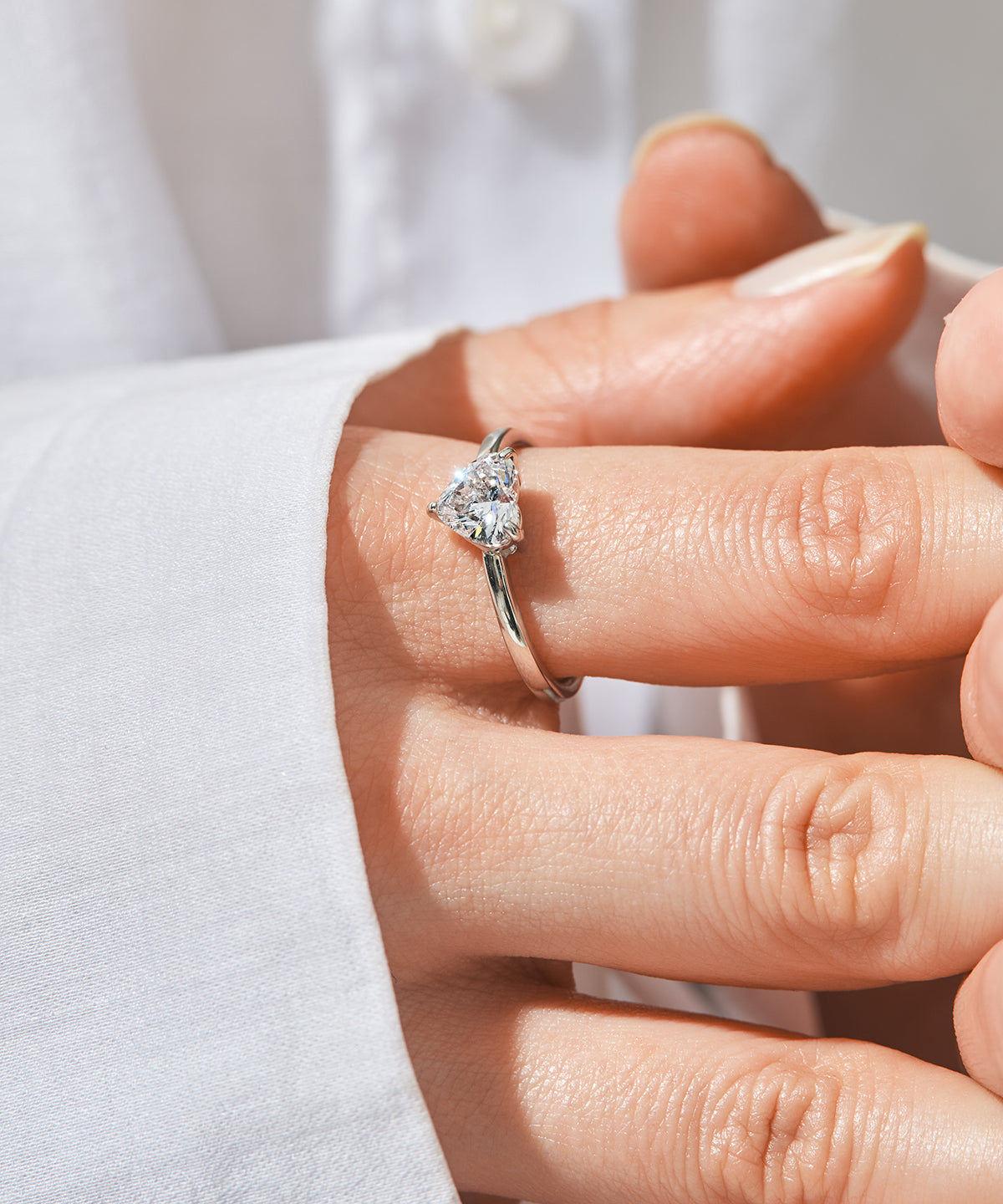 プラチナ ラボグロウンダイヤモンド1ct ハートリング｜96-7827