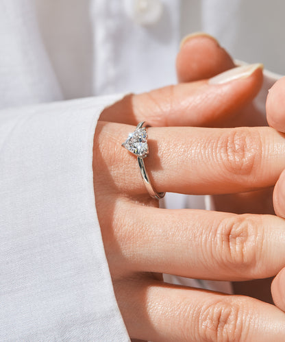 プラチナ ラボグロウンダイヤモンド1ct ハートリング｜96-7827