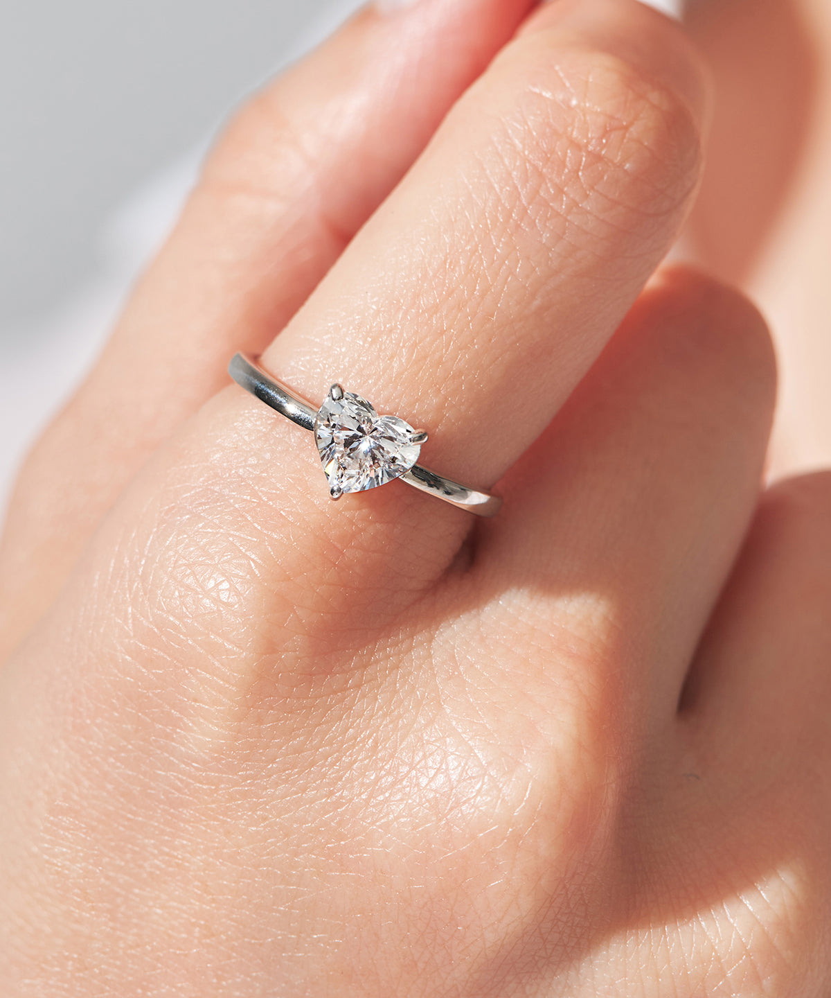 プラチナ ラボグロウンダイヤモンド1ct ハートリング｜96-7827