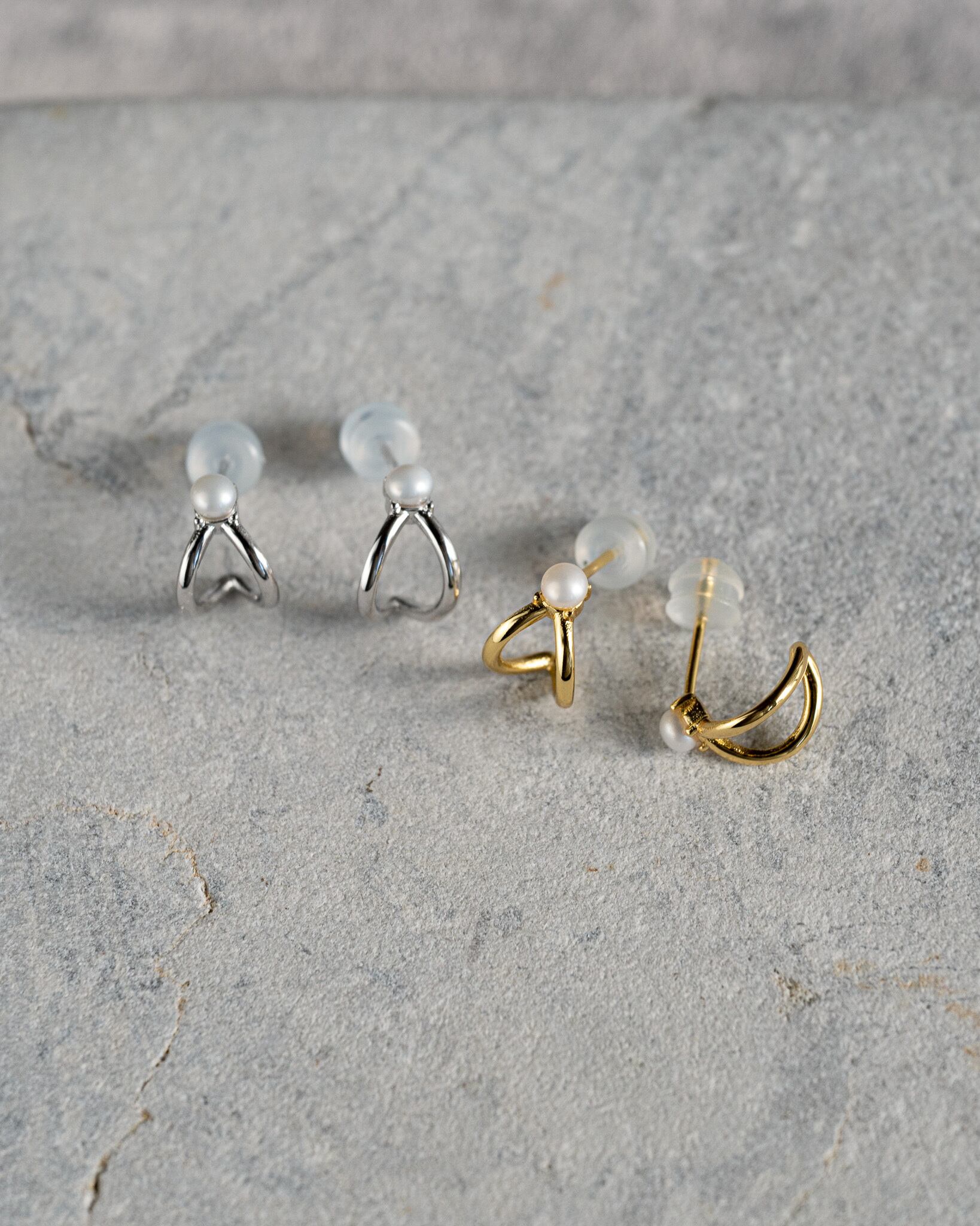 Pearl & loop mini pierce