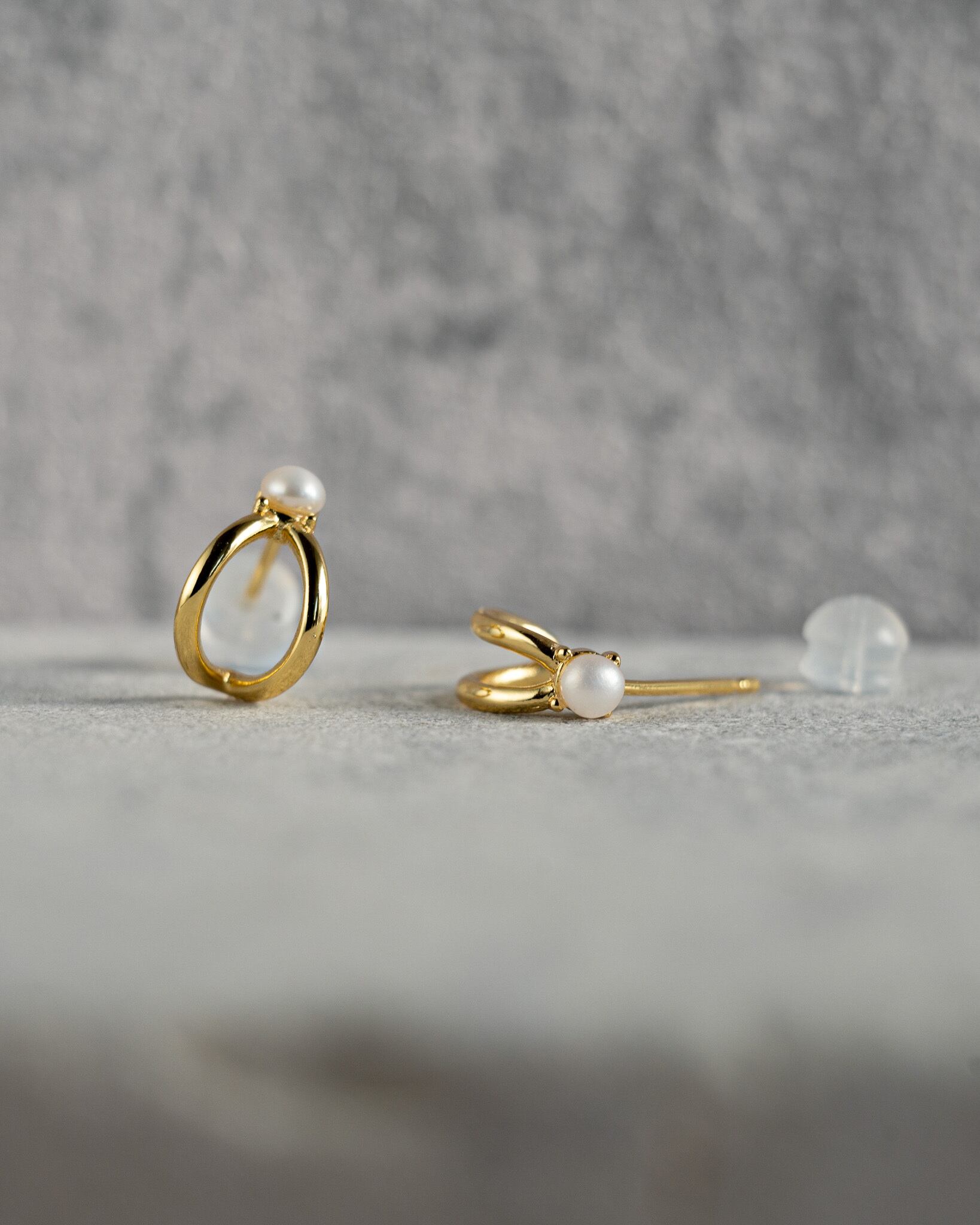 Pearl & loop mini pierce