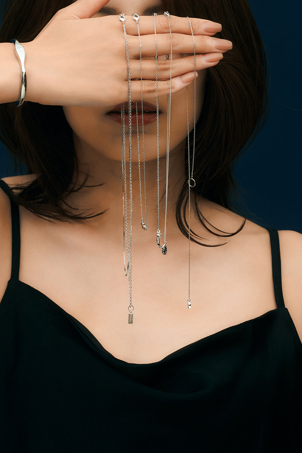 Layered chain CZ necklace