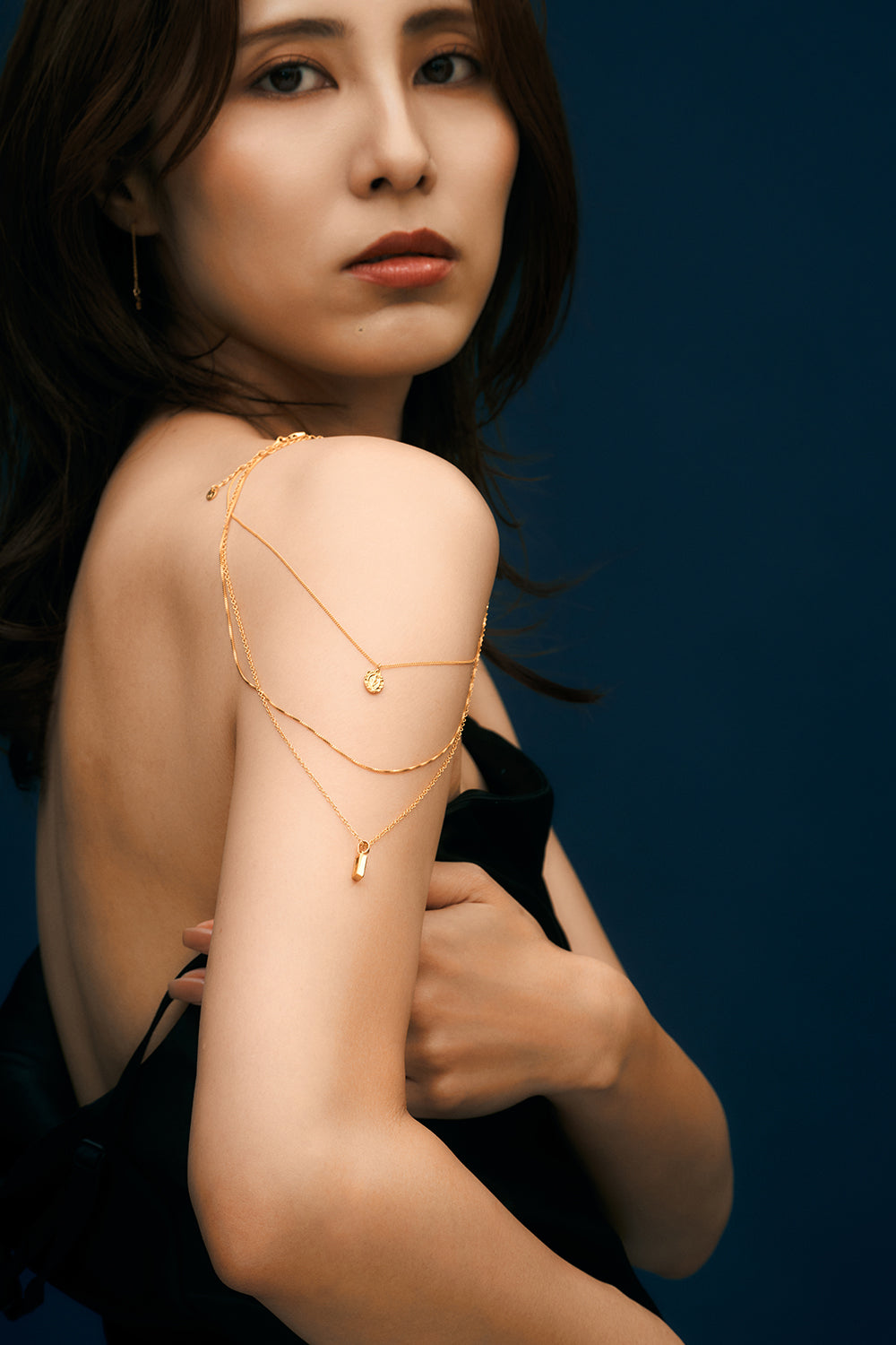 Layered chain CZ necklace