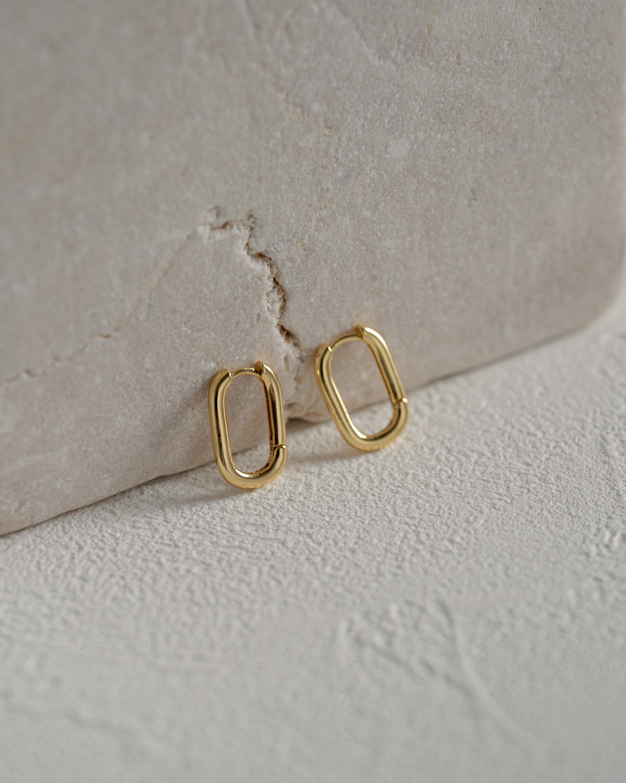 Tiny square hoop pierce