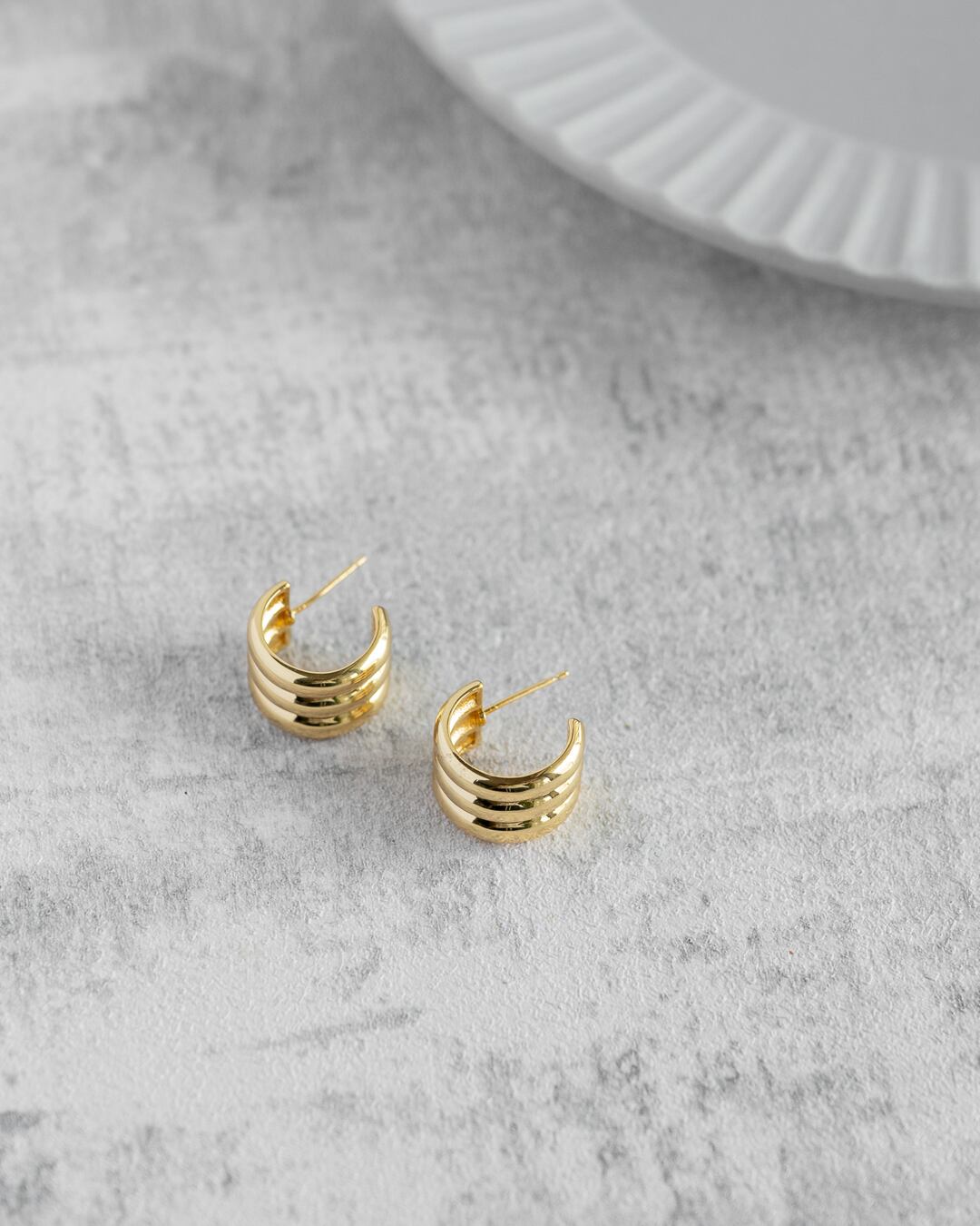 Triple band earrings