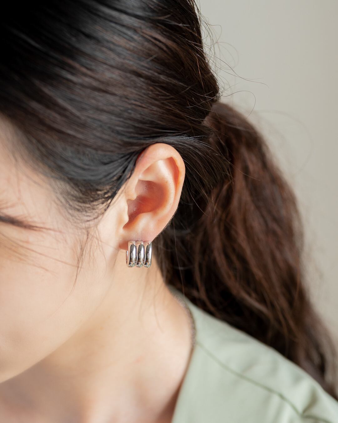 Triple band earrings