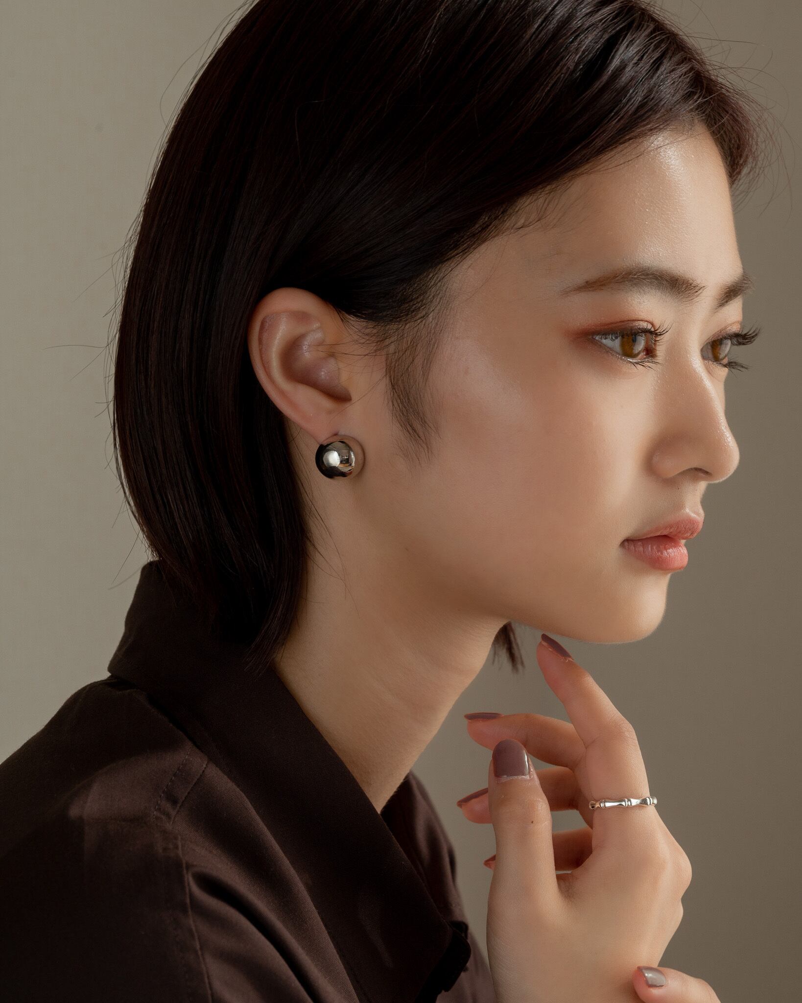 Metal button studs pierce