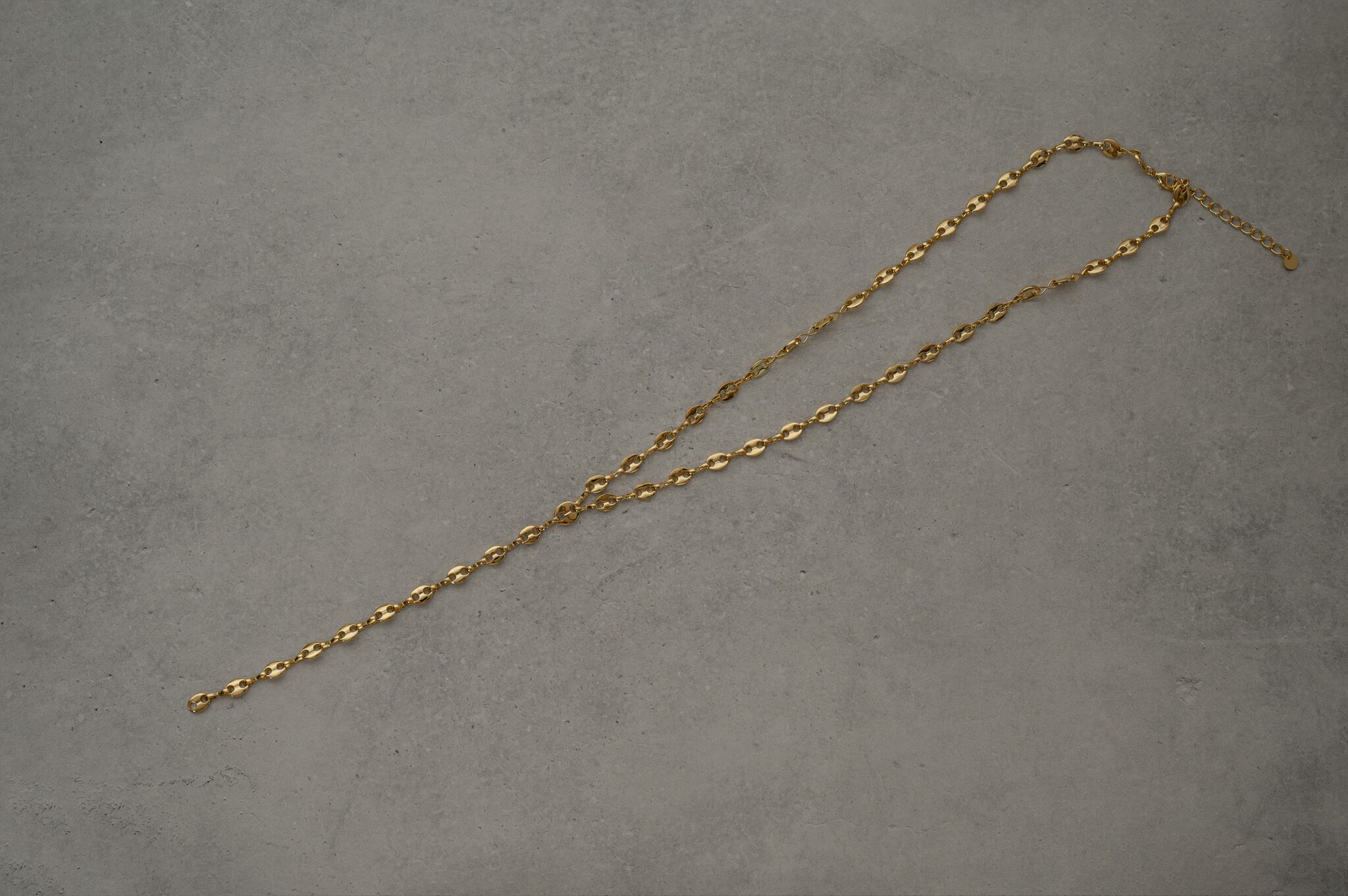 Skull chain Y necklace