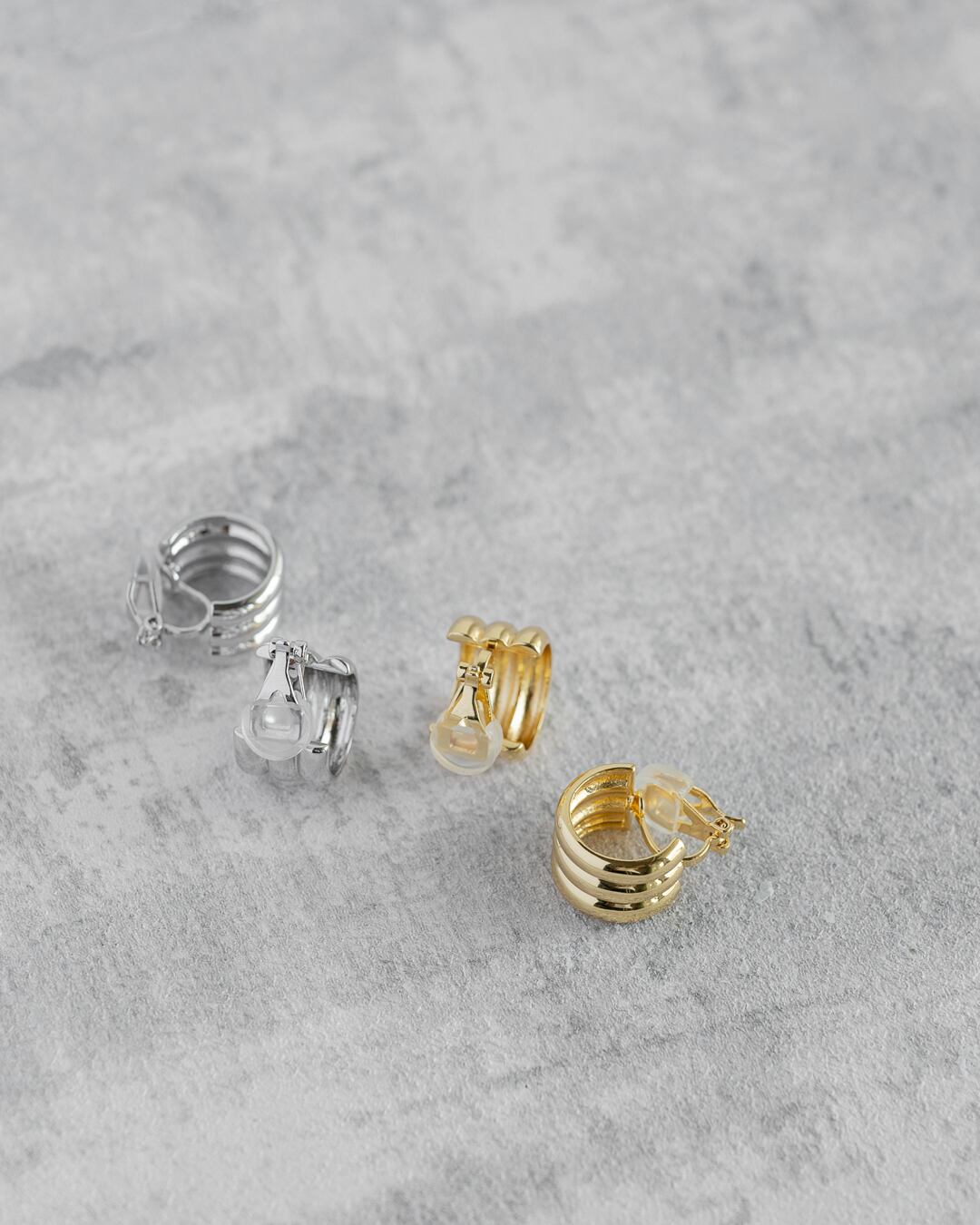 Triple band earrings